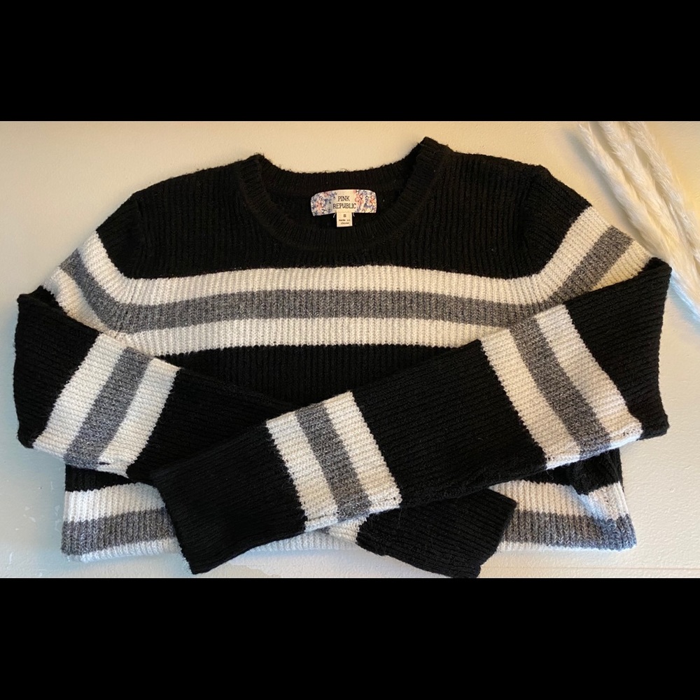 Black & White Striped Sweater